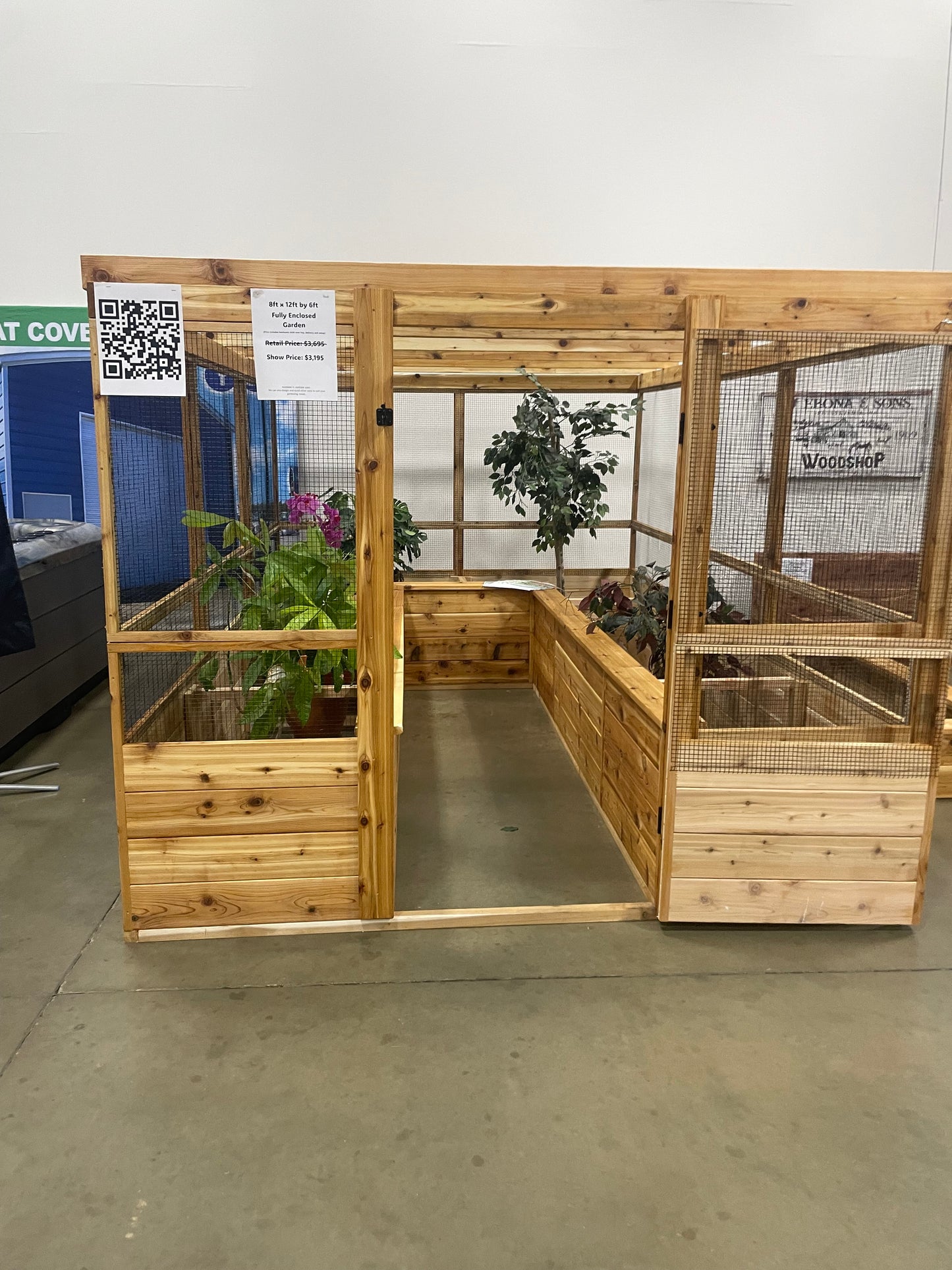 8 ft x 12 ft fully enclosed garden