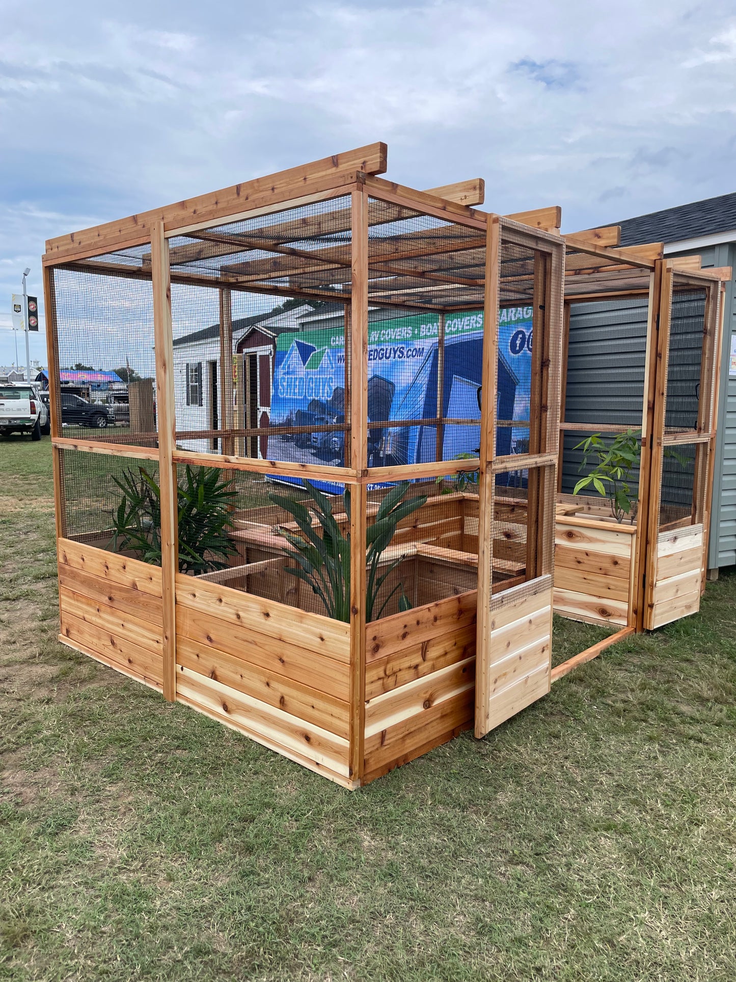 8 ft x 12 ft x 7ft tall fully enclosed garden (Side Entrance)